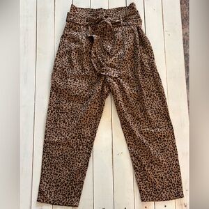 Sugarlips Brown Leopard Print Pants, Small, NWT